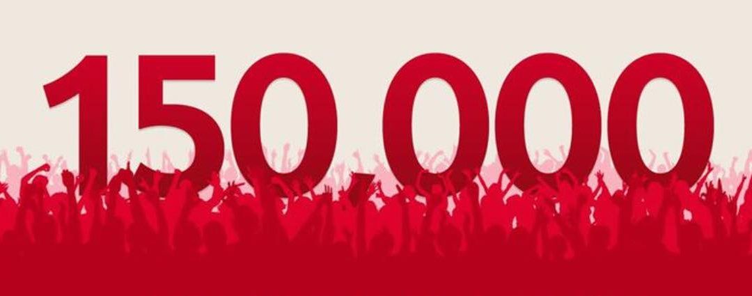 We reached the 150 K mark! Thank you!